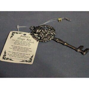 Santa’s Magic Key 4.25” Metal Silver Tone NWT
